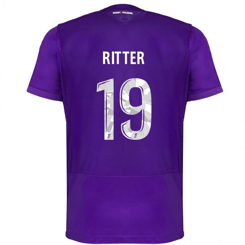 Danxen Kinder Morgane Ritter #19 Violett Weiß Heimtrikot Trikot 2024/25 T-Shirt