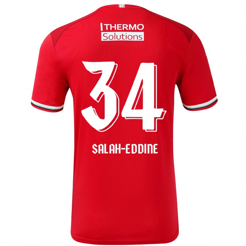 Danxen Kinder Anass Salah-Eddine #34 Rot Weiß Heimtrikot Trikot 2024/25 T-Shirt