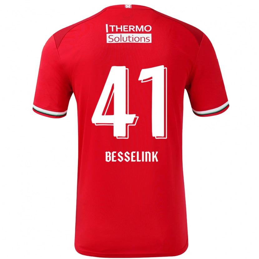 Danxen Kinder Gijs Besselink #41 Rot Weiß Heimtrikot Trikot 2024/25 T-Shirt