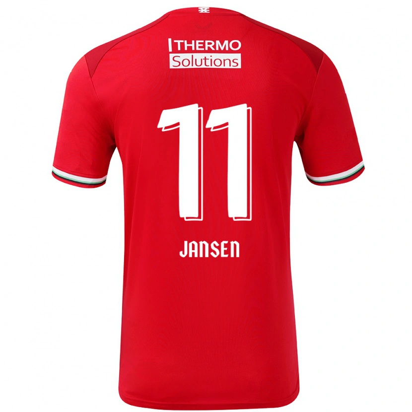 Danxen Kinder Renate Jansen #11 Rot Weiß Heimtrikot Trikot 2024/25 T-Shirt