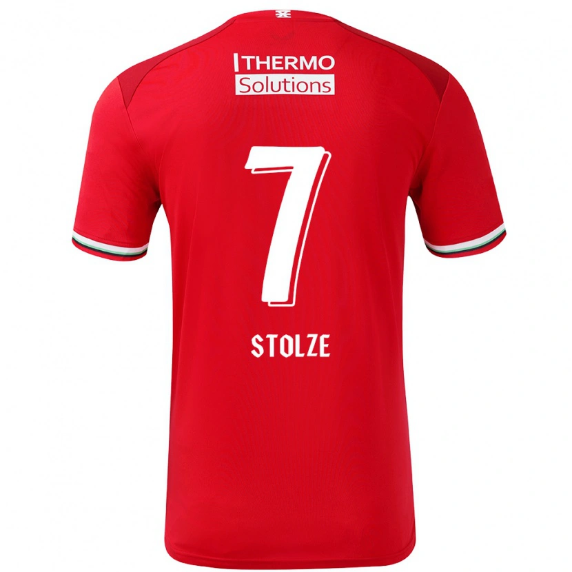 Danxen Kinder Anna-Lena Stolze #7 Rot Weiß Heimtrikot Trikot 2024/25 T-Shirt