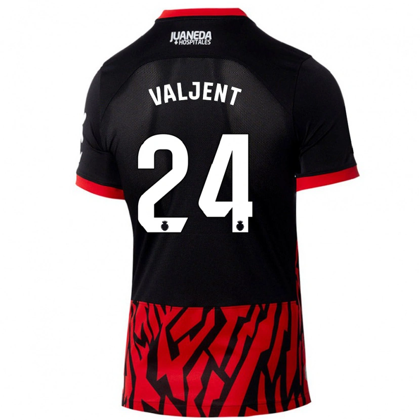 Danxen Kinder Martin Valjent #24 Schwarz Rot Heimtrikot Trikot 2024/25 T-Shirt