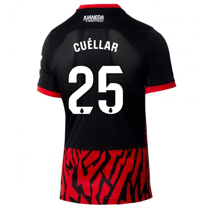 Danxen Kinder Iván Cuéllar #25 Schwarz Rot Heimtrikot Trikot 2024/25 T-Shirt