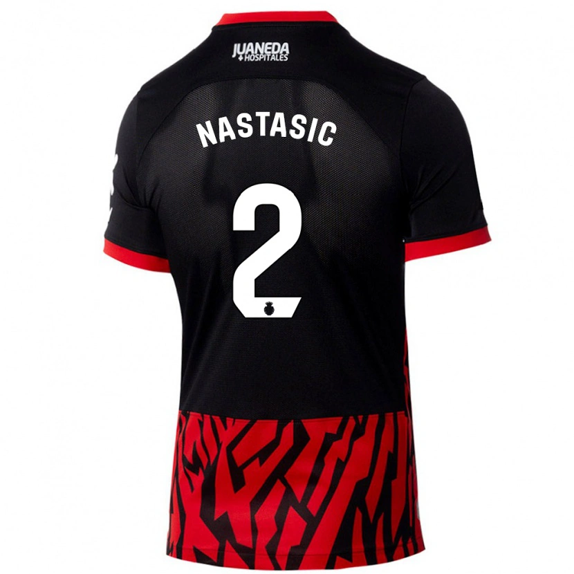 Danxen Kinder Matija Nastasic #2 Schwarz Rot Heimtrikot Trikot 2024/25 T-Shirt