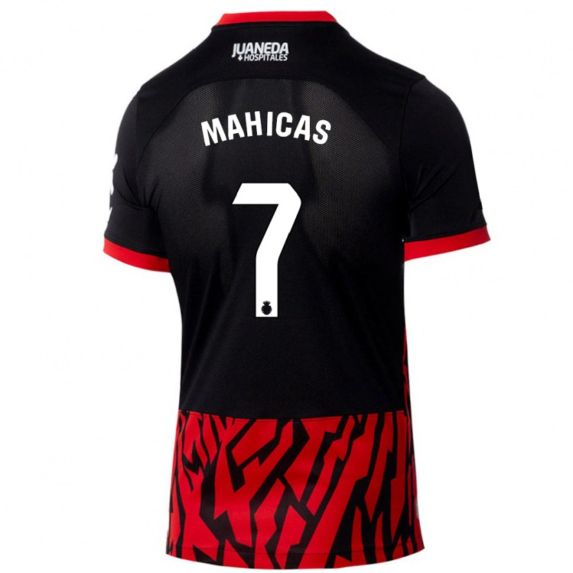 Danxen Kinder Julián Mahicas #7 Schwarz Rot Heimtrikot Trikot 2024/25 T-Shirt