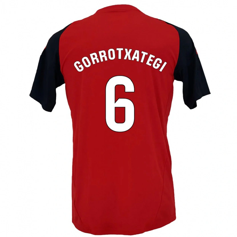 Danxen Kinder Jon Gorrotxategi #6 Rot Schwarz Heimtrikot Trikot 2024/25 T-Shirt