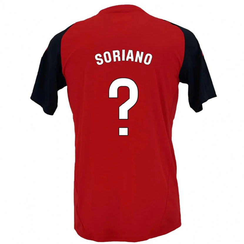 Danxen Kinder Adrián Soriano #0 Rot Schwarz Heimtrikot Trikot 2024/25 T-Shirt