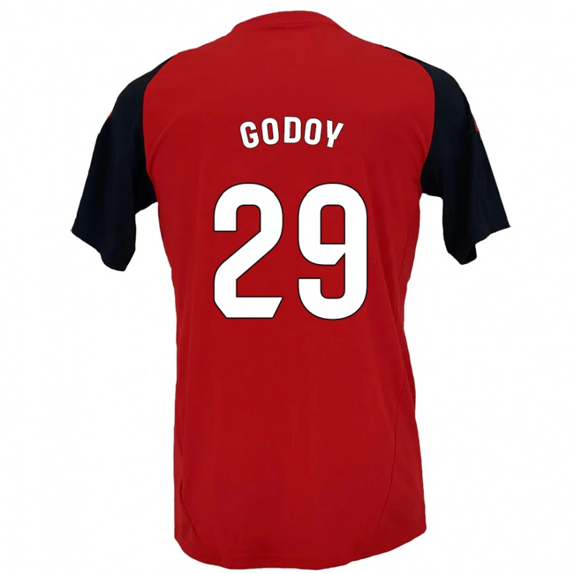 Danxen Kinder Alan Godoy #29 Rot Schwarz Heimtrikot Trikot 2024/25 T-Shirt