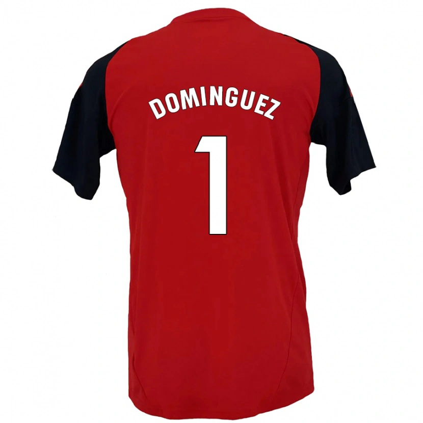 Danxen Kinder Iago Domínguez #1 Rot Schwarz Heimtrikot Trikot 2024/25 T-Shirt