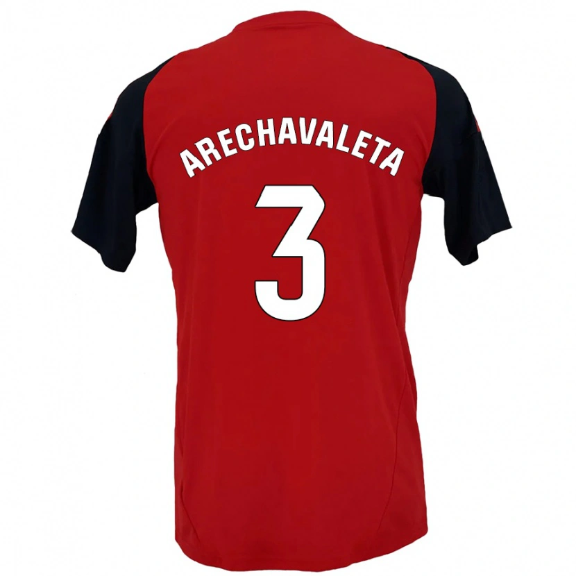 Danxen Kinder Jorge Arechavaleta #3 Rot Schwarz Heimtrikot Trikot 2024/25 T-Shirt