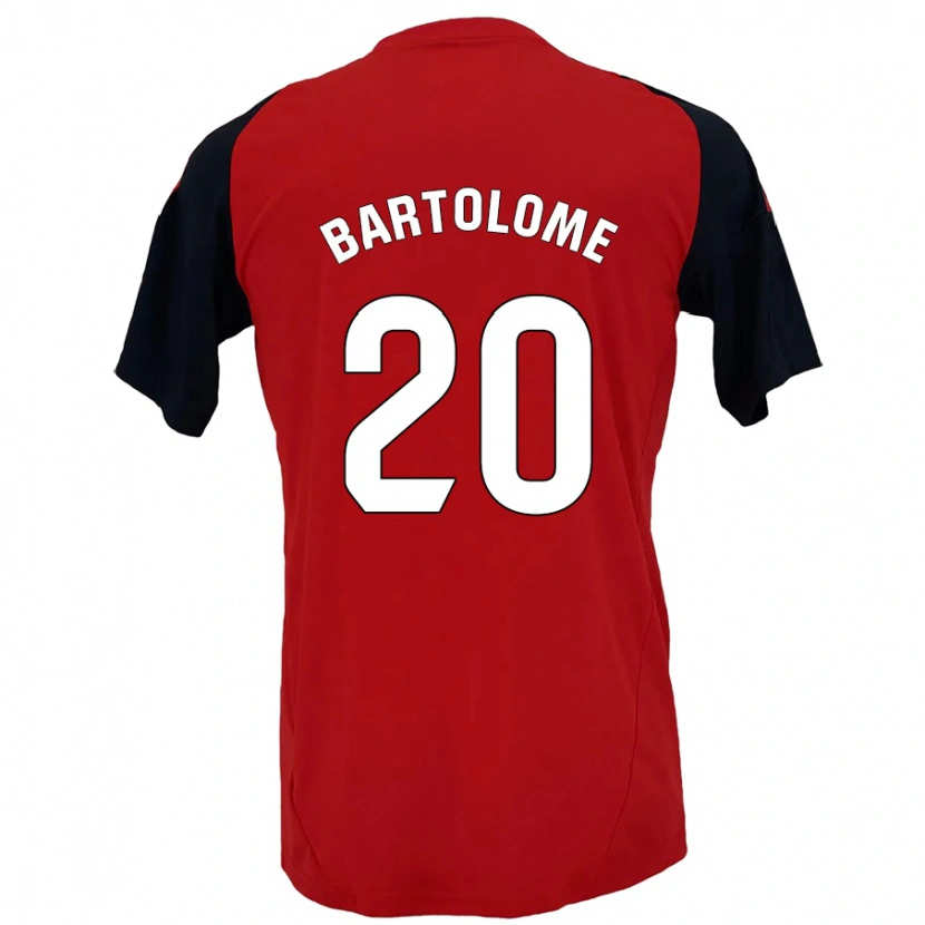 Danxen Kinder Diego Bartolomé #20 Rot Schwarz Heimtrikot Trikot 2024/25 T-Shirt