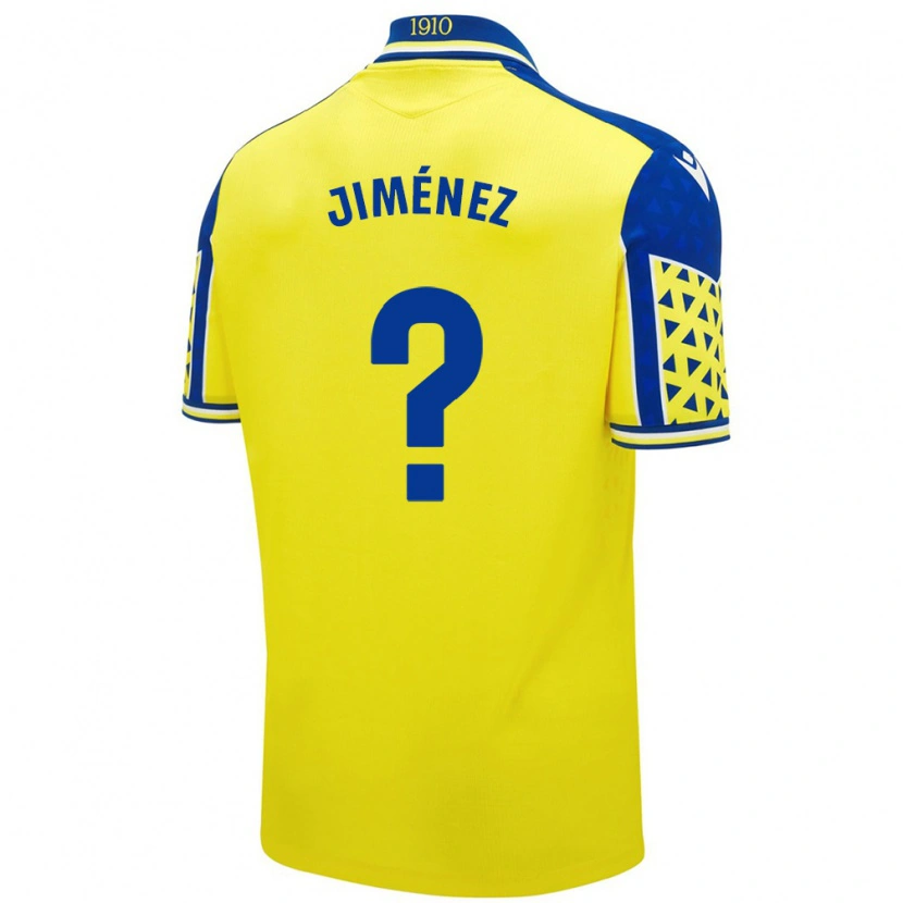 Danxen Kinder Álvaro Jiménez #0 Gelb Blau Heimtrikot Trikot 2024/25 T-Shirt