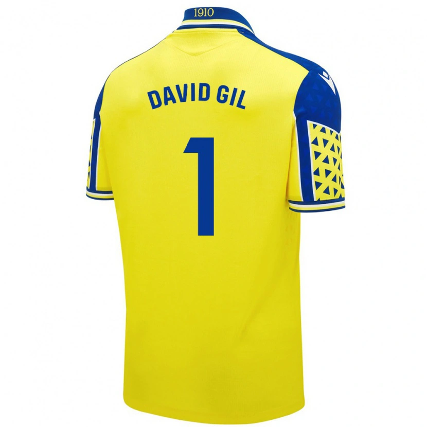 Danxen Kinder David Gil #1 Gelb Blau Heimtrikot Trikot 2024/25 T-Shirt