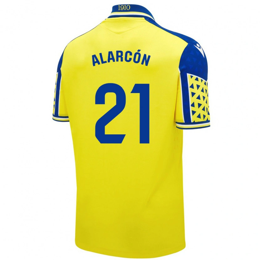 Danxen Kinder Tomás Alarcón #21 Gelb Blau Heimtrikot Trikot 2024/25 T-Shirt