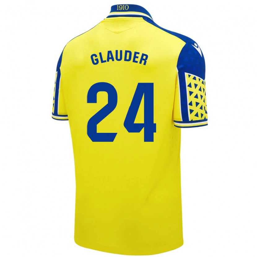 Danxen Kinder Cristian Glauder #24 Gelb Blau Heimtrikot Trikot 2024/25 T-Shirt