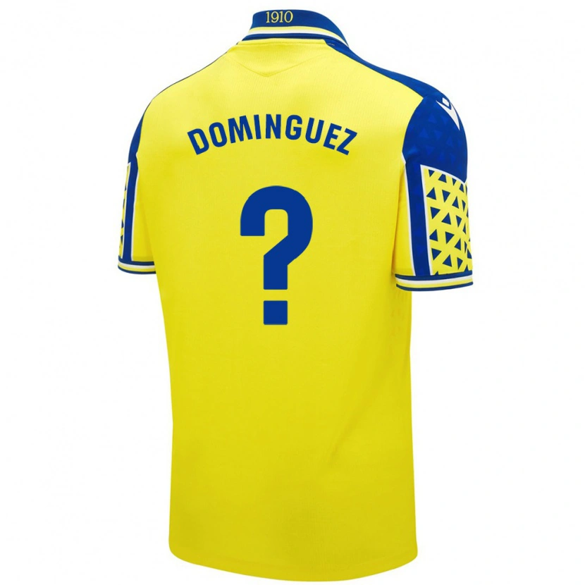 Danxen Kinder Rubén Domínguez #0 Gelb Blau Heimtrikot Trikot 2024/25 T-Shirt