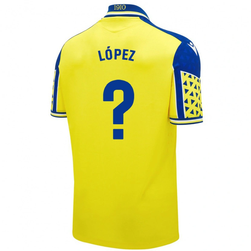 Danxen Kinder Raúl López #0 Gelb Blau Heimtrikot Trikot 2024/25 T-Shirt