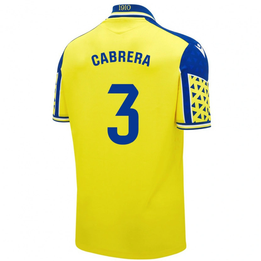 Danxen Kinder Julio Cabrera #3 Gelb Blau Heimtrikot Trikot 2024/25 T-Shirt