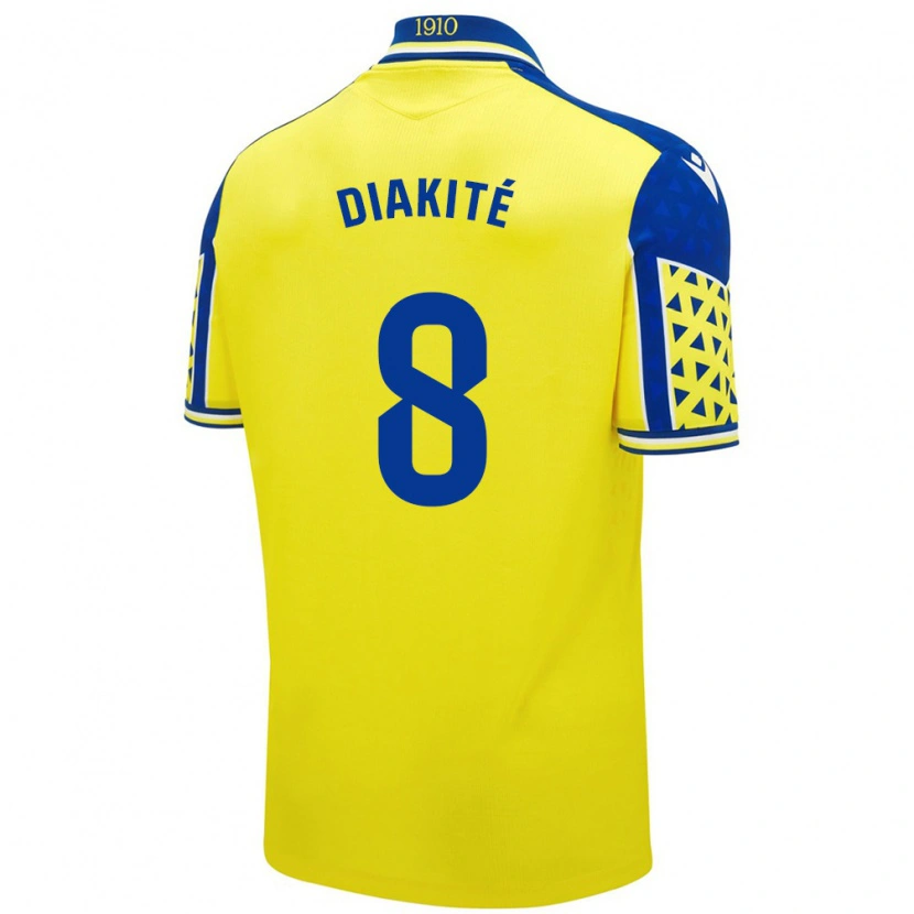 Danxen Kinder Moussa Diakité #8 Gelb Blau Heimtrikot Trikot 2024/25 T-Shirt