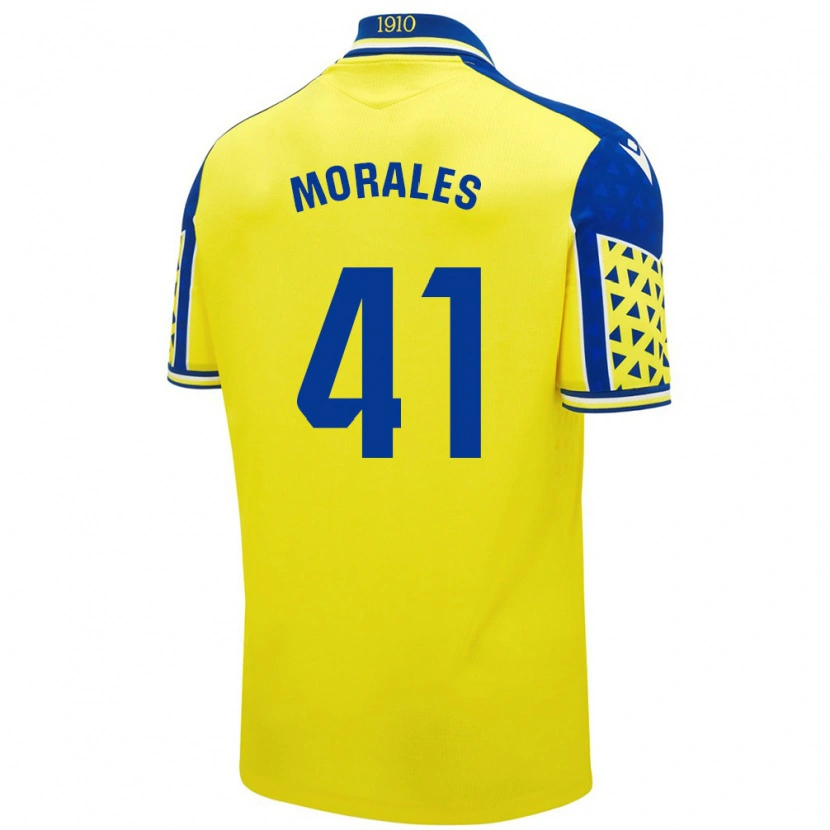 Danxen Kinder Luis Morales #41 Gelb Blau Heimtrikot Trikot 2024/25 T-Shirt