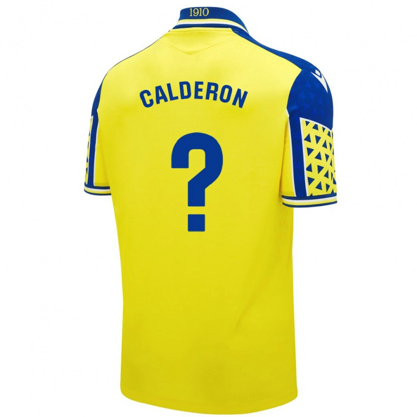 Danxen Kinder Martín Calderón #0 Gelb Blau Heimtrikot Trikot 2024/25 T-Shirt