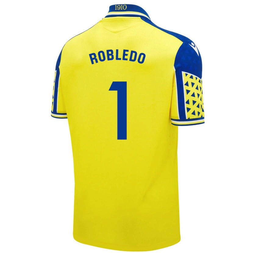 Danxen Kinder Robledo #1 Gelb Blau Heimtrikot Trikot 2024/25 T-Shirt