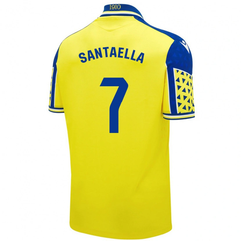 Danxen Kinder Natalia Santaella Picón #7 Gelb Blau Heimtrikot Trikot 2024/25 T-Shirt