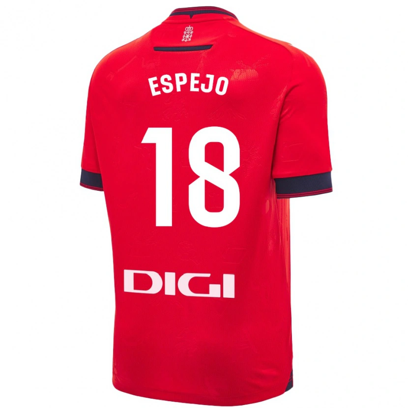 Danxen Kinder Diego Espejo #18 Rot Weiß Heimtrikot Trikot 2024/25 T-Shirt