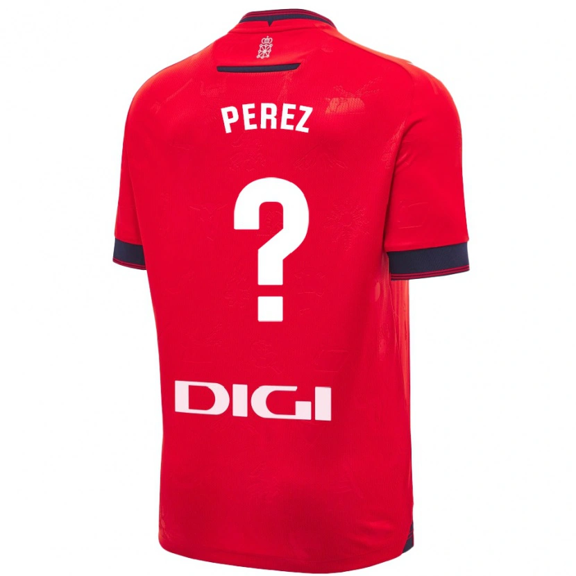 Danxen Kinder Bruno Pérez #0 Rot Weiß Heimtrikot Trikot 2024/25 T-Shirt