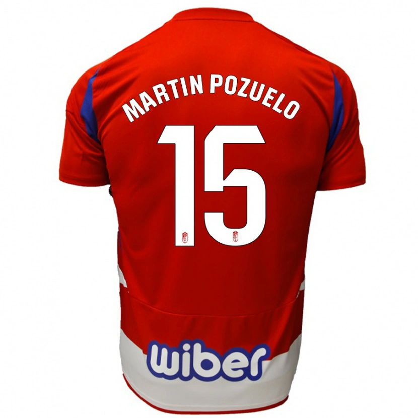 Danxen Kinder Esther Martín-Pozuelo #15 Rot Weiß Blau Heimtrikot Trikot 2024/25 T-Shirt