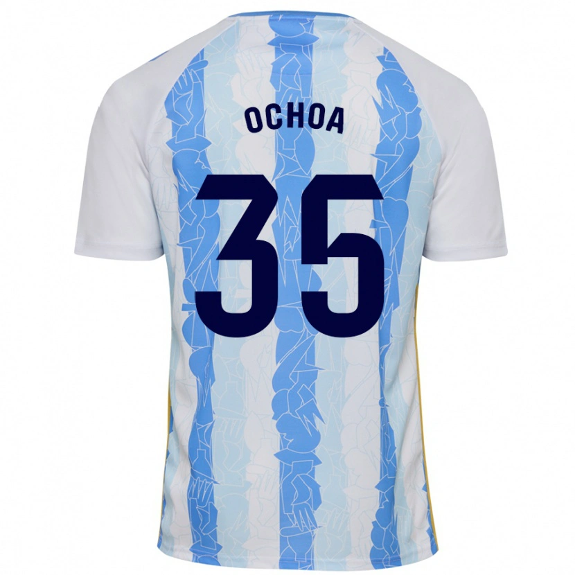 Danxen Kinder Aarón Ochoa #35 Weiß Blau Heimtrikot Trikot 2024/25 T-Shirt