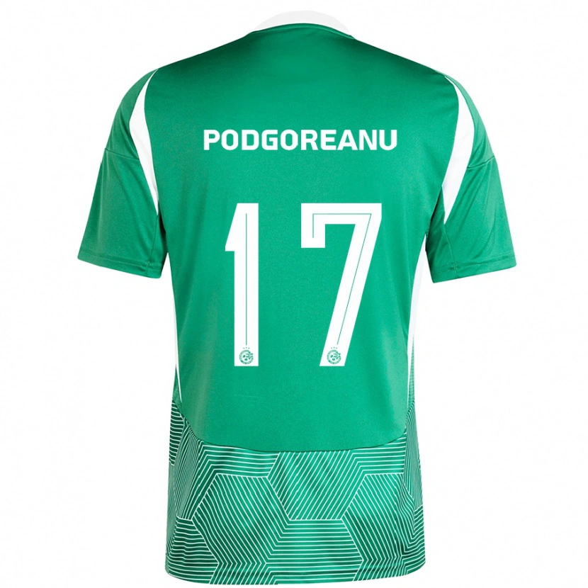 Danxen Kinder Suf Podgoreanu #17 Grün Weiß Heimtrikot Trikot 2024/25 T-Shirt