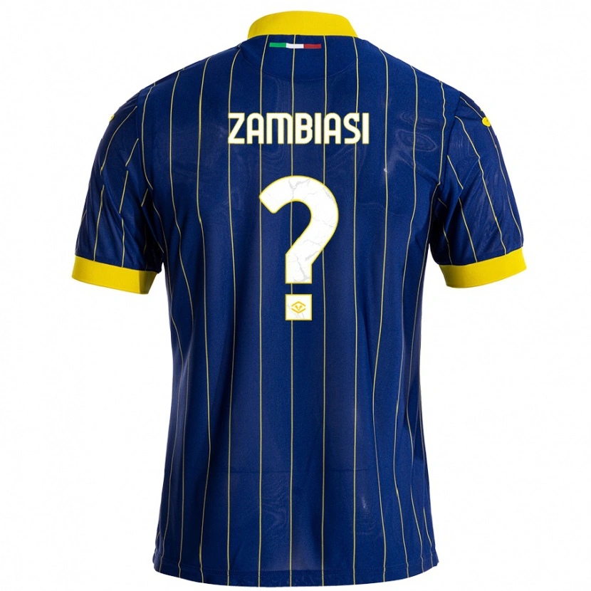 Danxen Kinder Yonas Zambiasi #0 Blau Gelb Heimtrikot Trikot 2024/25 T-Shirt