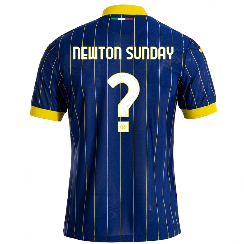 Danxen Kinder Eloghosa Newton Sunday #0 Blau Gelb Heimtrikot Trikot 2024/25 T-Shirt