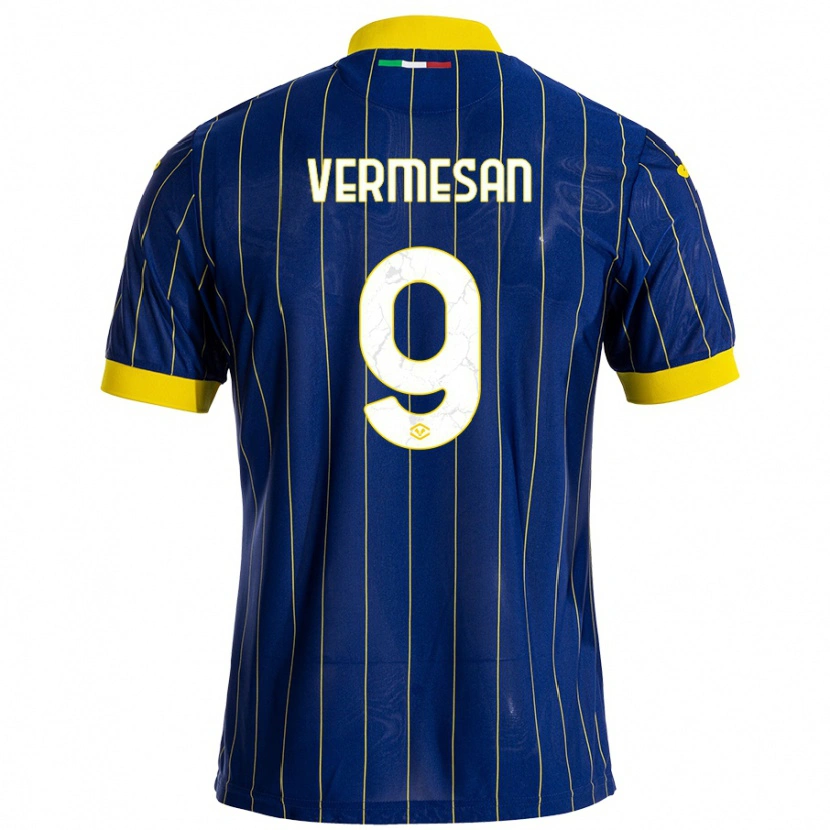 Danxen Kinder Ioan Vermeșan #9 Blau Gelb Heimtrikot Trikot 2024/25 T-Shirt