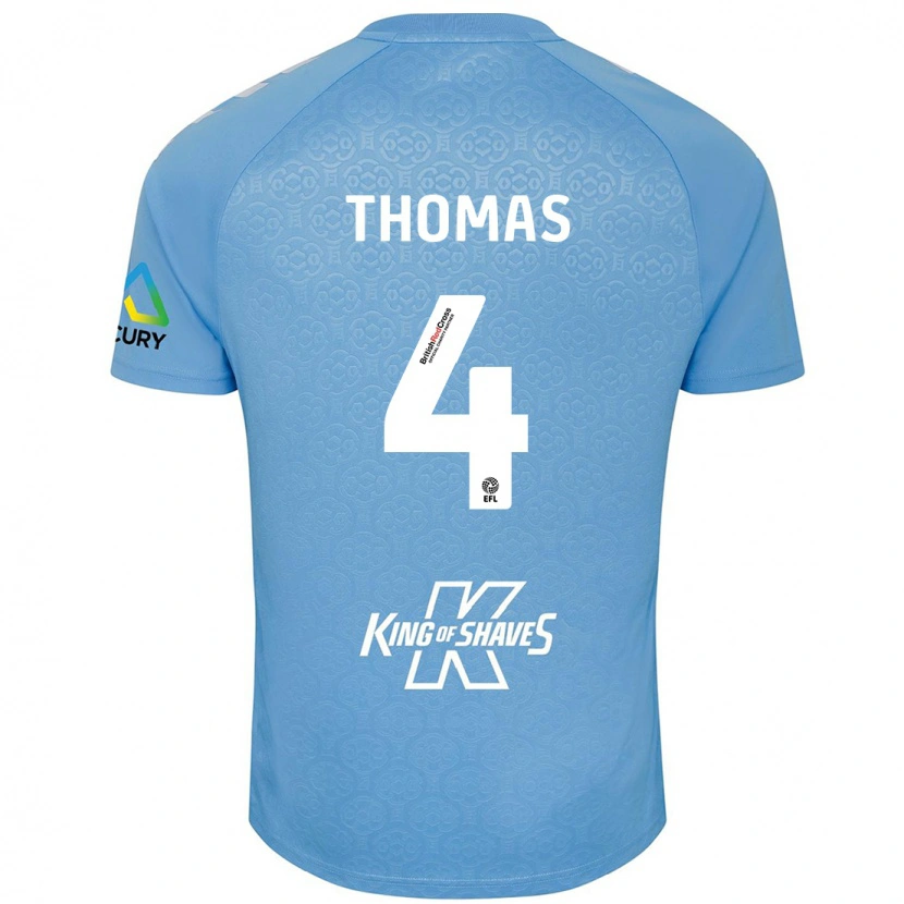 Danxen Kinder Bobby Thomas #4 Blau Weiß Heimtrikot Trikot 2024/25 T-Shirt