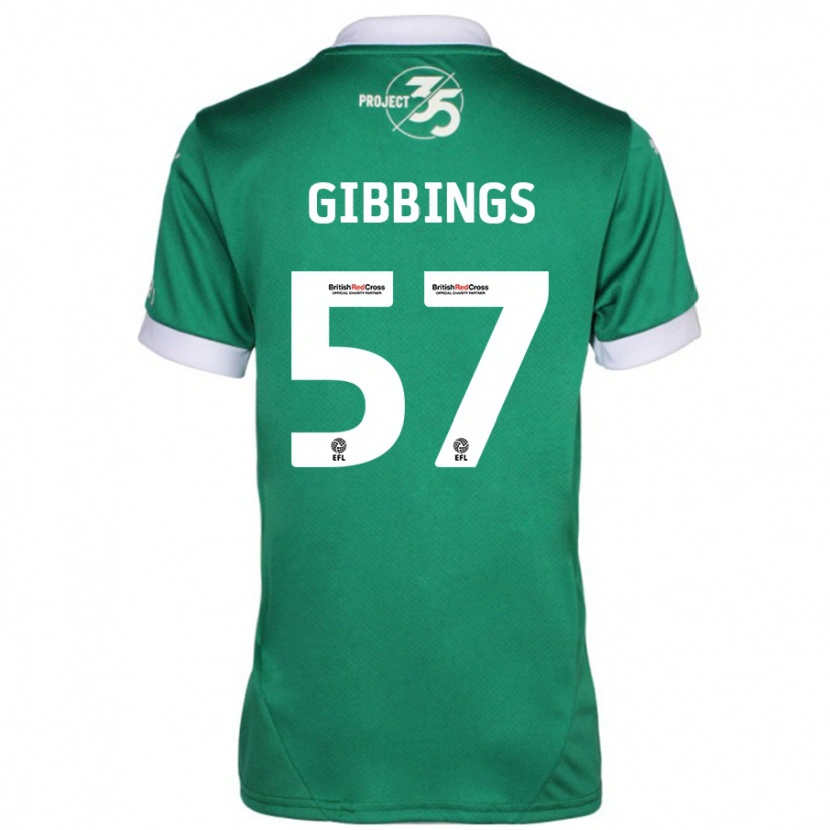 Danxen Kinder Cole Gibbings #57 Grün Weiß Heimtrikot Trikot 2024/25 T-Shirt