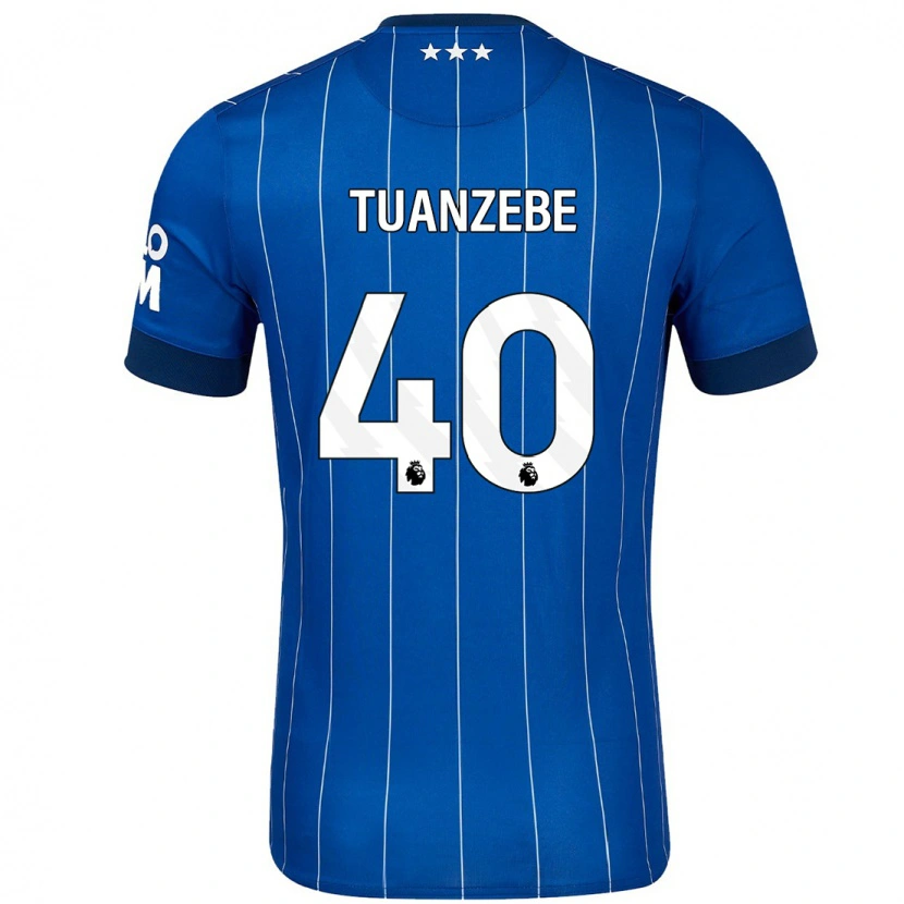 Danxen Kinder Axel Tuanzebe #40 Marineblau Heimtrikot Trikot 2024/25 T-Shirt