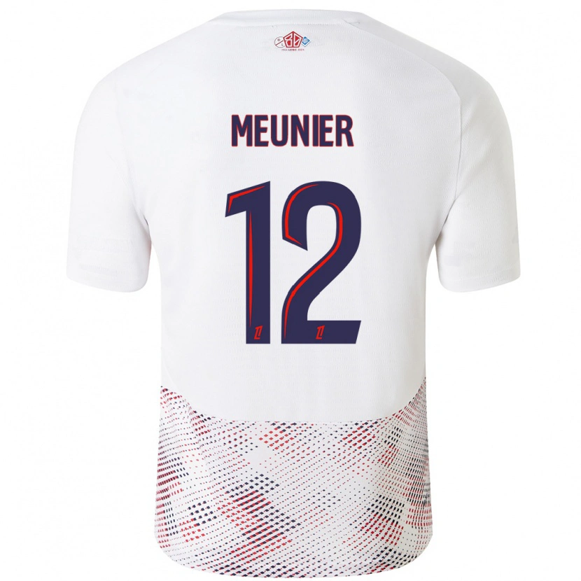 Danxen Kinder Thomas Meunier #12 Weiß Königsblau Auswärtstrikot Trikot 2024/25 T-Shirt