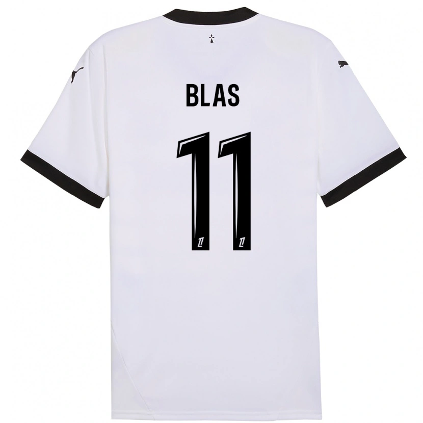 Danxen Kinder Ludovic Blas #11 Weiß Schwarz Auswärtstrikot Trikot 2024/25 T-Shirt