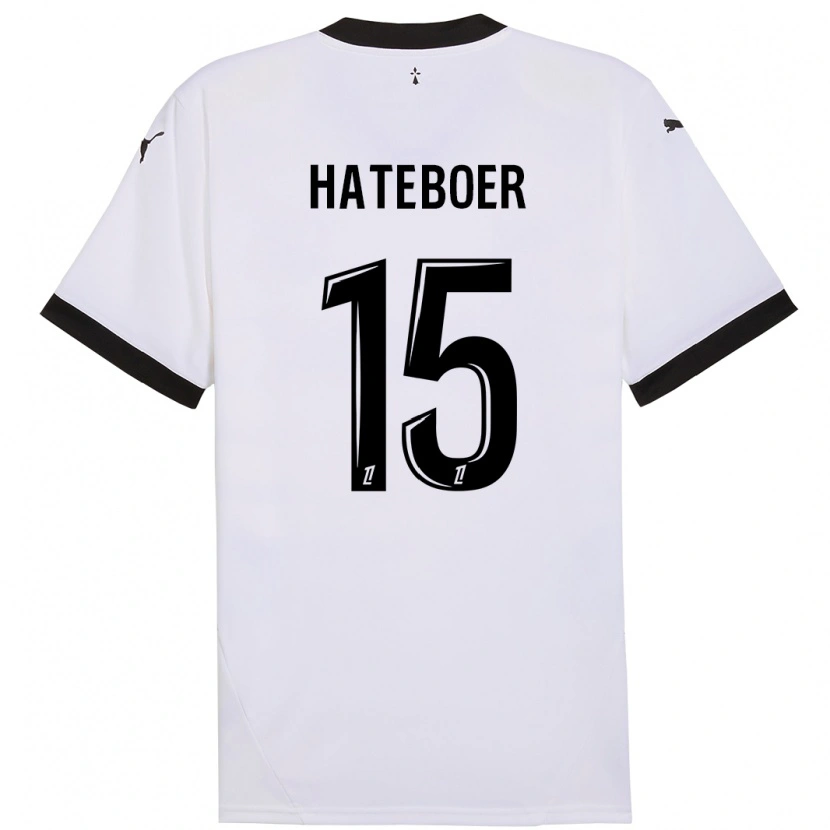 Danxen Kinder Hans Hateboer #15 Weiß Schwarz Auswärtstrikot Trikot 2024/25 T-Shirt