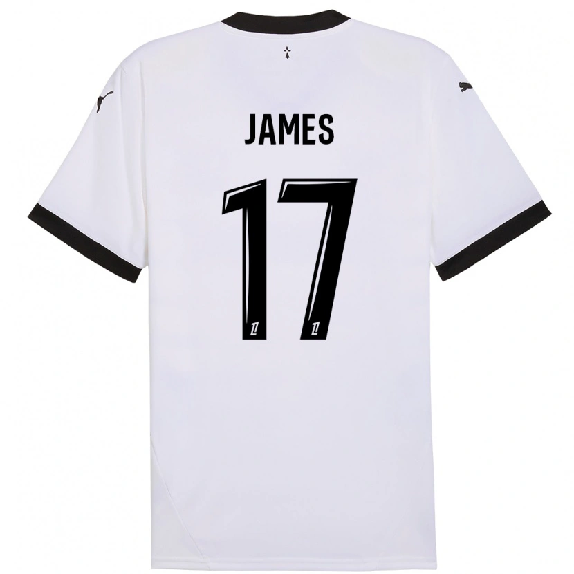 Danxen Kinder Jordan James #17 Weiß Schwarz Auswärtstrikot Trikot 2024/25 T-Shirt