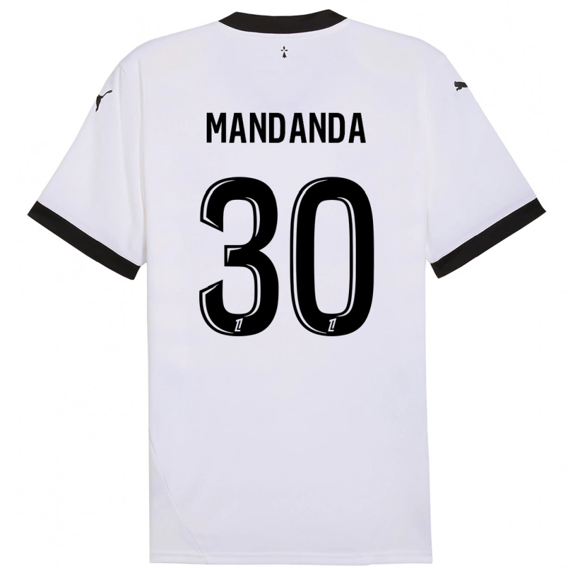 Danxen Kinder Steve Mandanda #30 Weiß Schwarz Auswärtstrikot Trikot 2024/25 T-Shirt