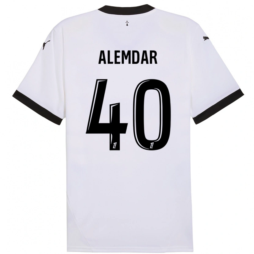 Danxen Kinder Doğan Alemdar #40 Weiß Schwarz Auswärtstrikot Trikot 2024/25 T-Shirt