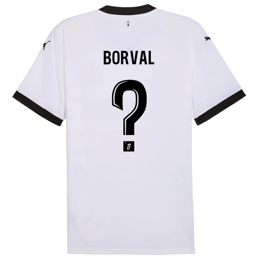 Danxen Kinder Cyril Borval #0 Weiß Schwarz Auswärtstrikot Trikot 2024/25 T-Shirt