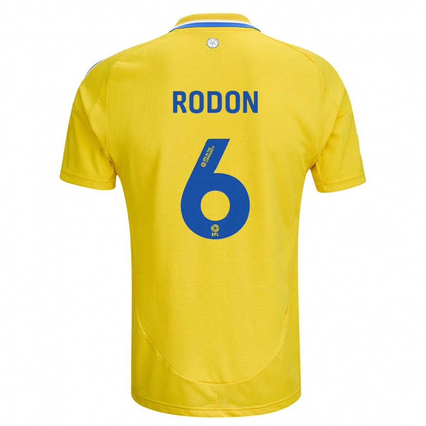 Danxen Kinder Joe Rodon #6 Gelb Blau Auswärtstrikot Trikot 2024/25 T-Shirt