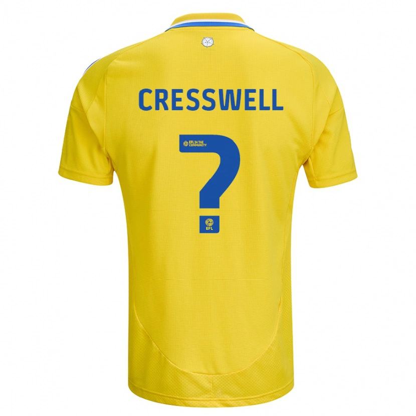 Danxen Kinder Alfie Cresswell #0 Gelb Blau Auswärtstrikot Trikot 2024/25 T-Shirt