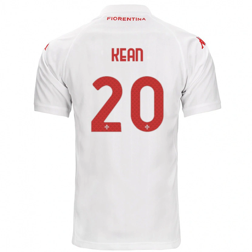 Danxen Kinder Moise Kean #20 Weiß Auswärtstrikot Trikot 2024/25 T-Shirt