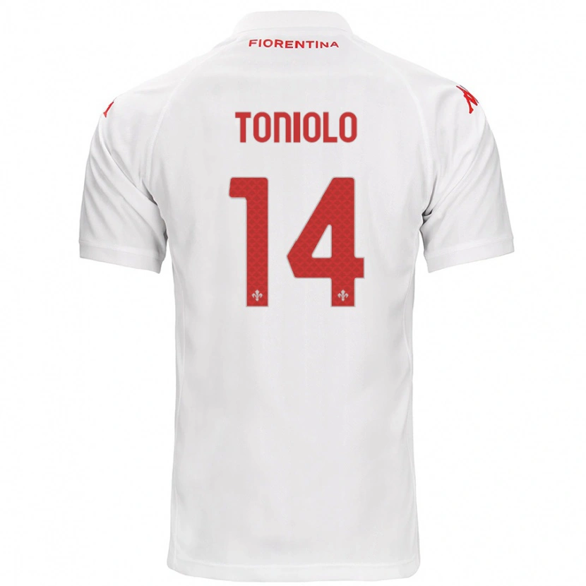 Danxen Kinder Martina Toniolo #14 Weiß Auswärtstrikot Trikot 2024/25 T-Shirt