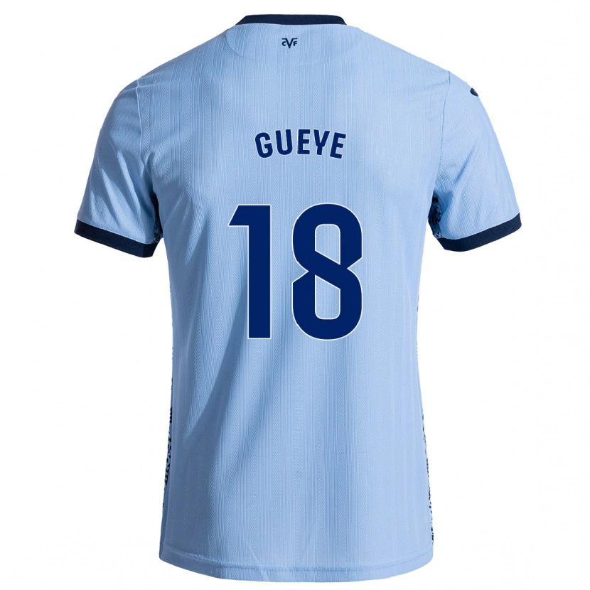 Danxen Kinder Pape Gueye #18 Himmelblau Auswärtstrikot Trikot 2024/25 T-Shirt